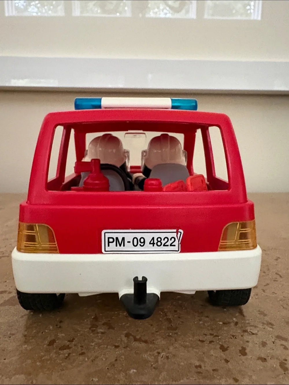 Playmobil 2008 Kids Fire Rescue Toy Truck with Accessories - Red, 2 Figures